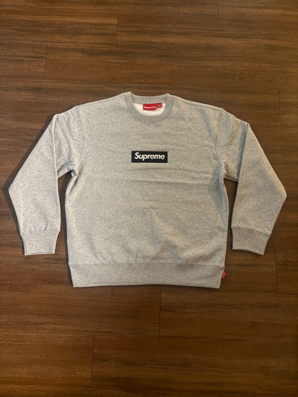 Supreme Box Logo Crewneck Heather Grey Size Large